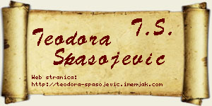 Teodora Spasojević vizit kartica